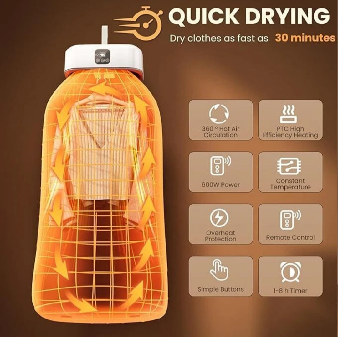 Electric Clothes Dryer – Fast Drying Foldable Laundry Dryer