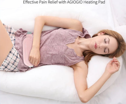 Portable Heating Pad for Period Cramp Relief, 4 Vibration Modes, 3 Heat Settings with LED Display