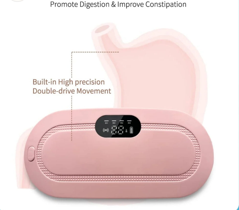 Portable Heating Pad for Period Cramp Relief, 4 Vibration Modes, 3 Heat Settings with LED Display