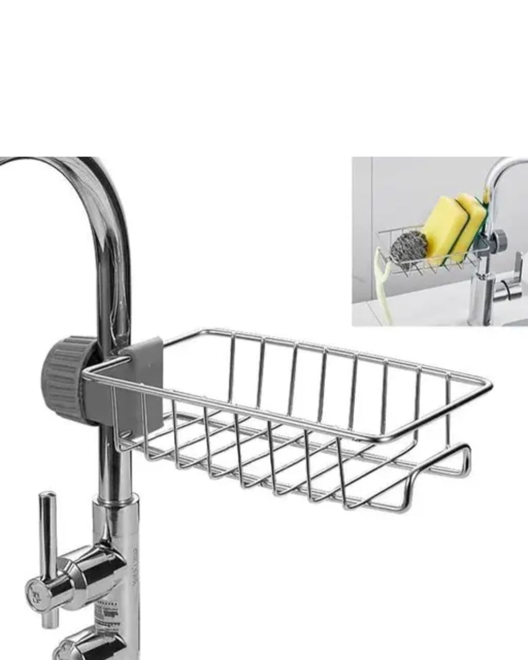 faucet-mounted sink sponge holder / kitchen sink organizer