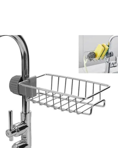 faucet-mounted sink sponge holder / kitchen sink organizer