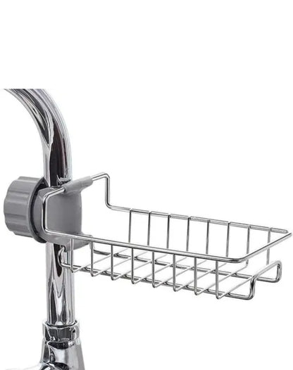 faucet-mounted sink sponge holder / kitchen sink organizer